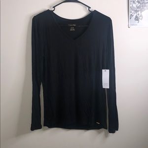 Calvin Klein Womens Liquid Jersey Long Sleeve